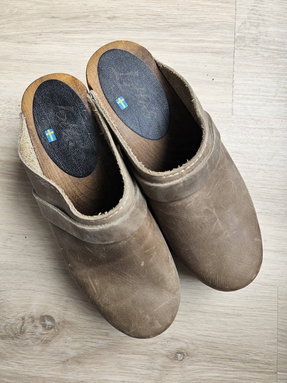Lotta From Stockholm Tan Leather Clogs